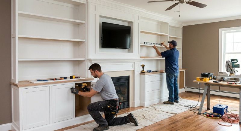 Fireplace Shelves Installation in Woodbridge, VA